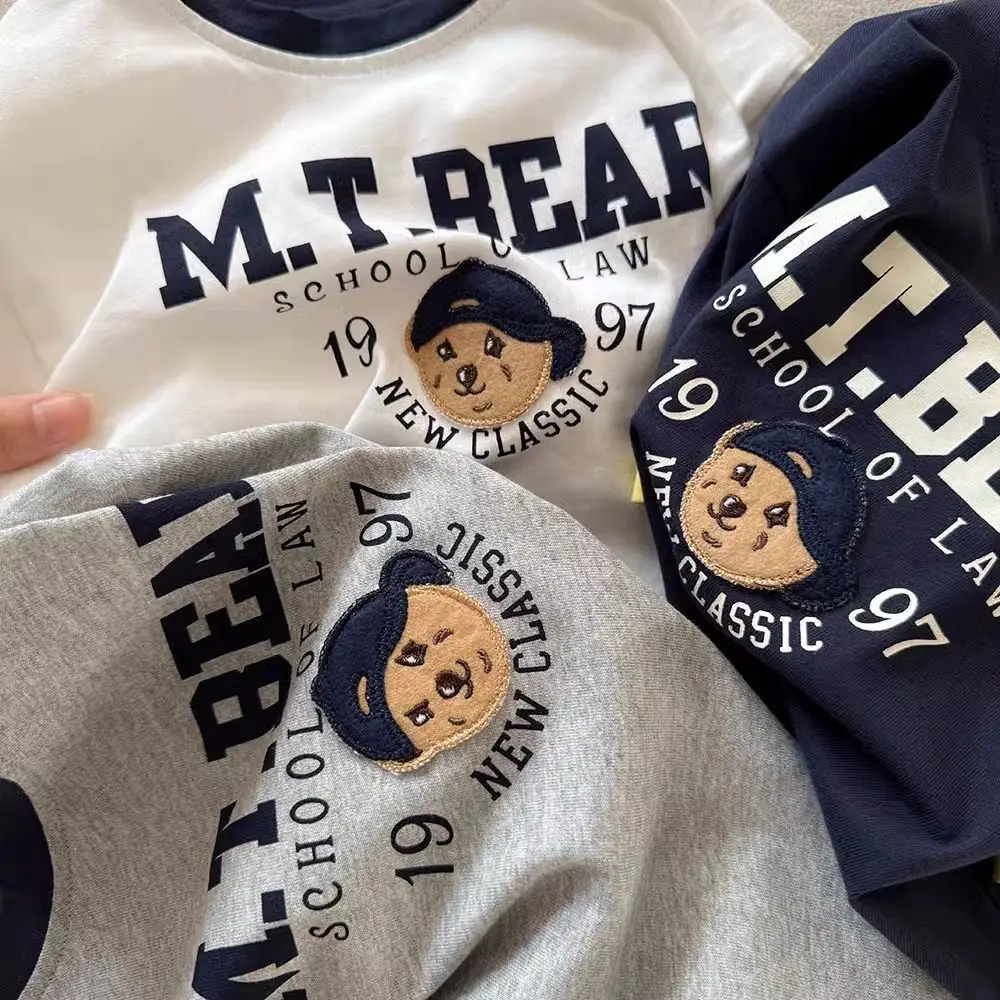 Cotton Boys T-Shirt M.T Bear School of Law New Classic — feature 9
