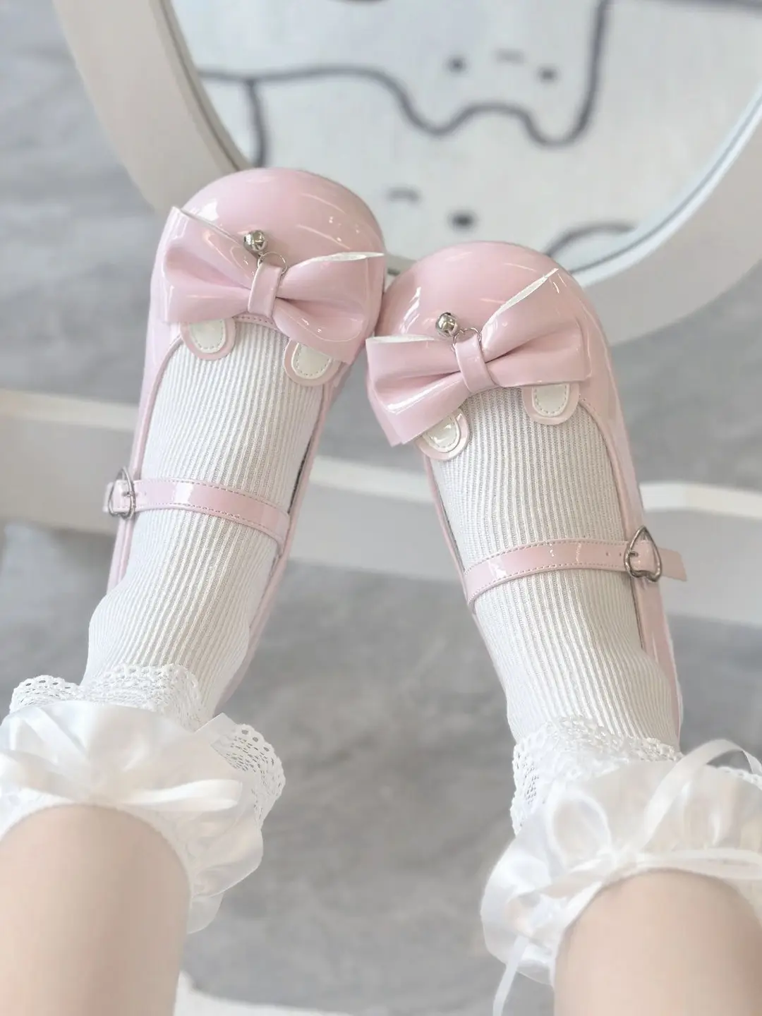 New Jk Lolita Mary Jane Leather Shoes, High-End Bow Bell Accessories, Fairy Lolita Shoes — feature 16