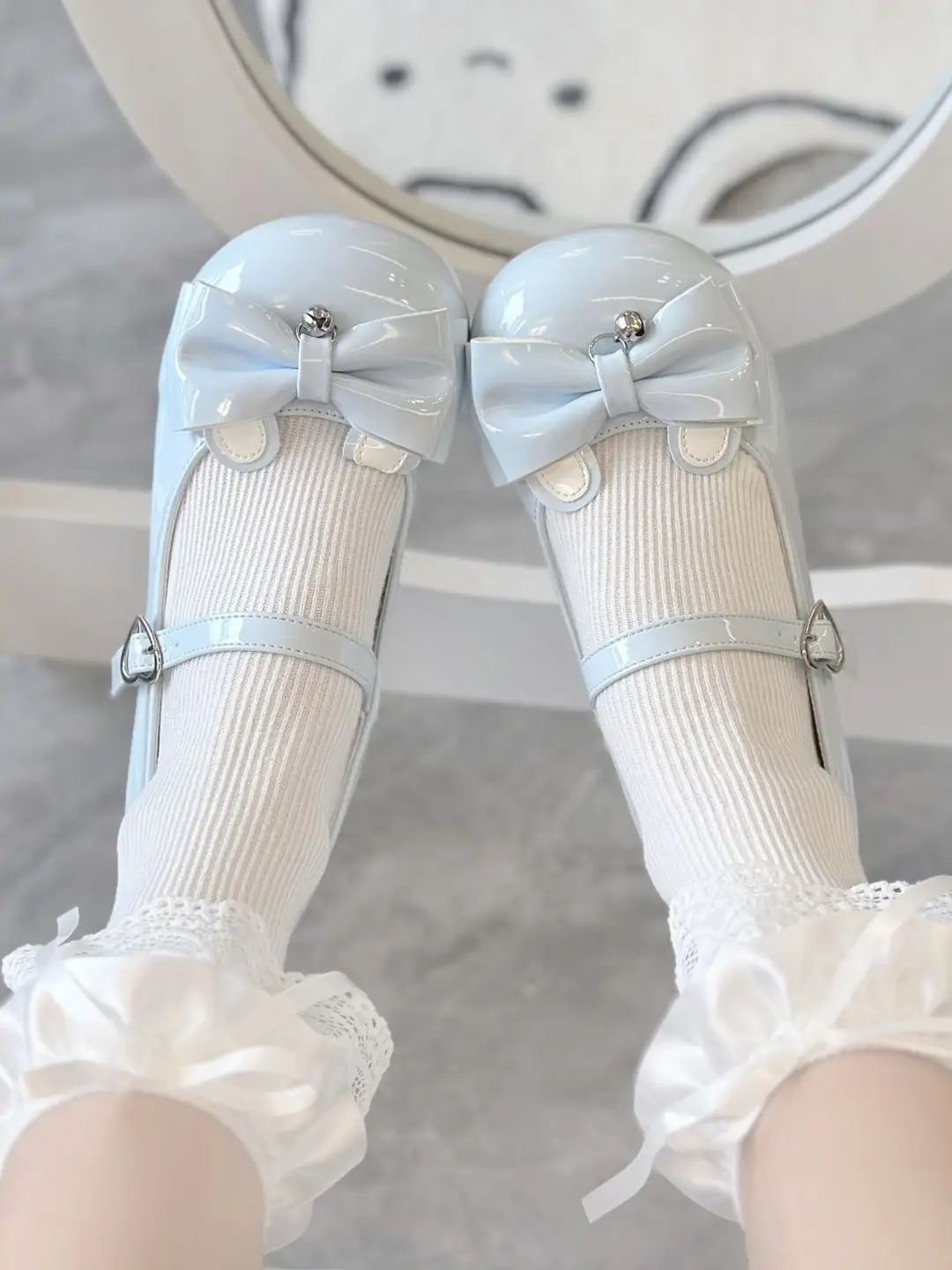 New Jk Lolita Mary Jane Leather Shoes, High-End Bow Bell Accessories, Fairy Lolita Shoes — feature 18