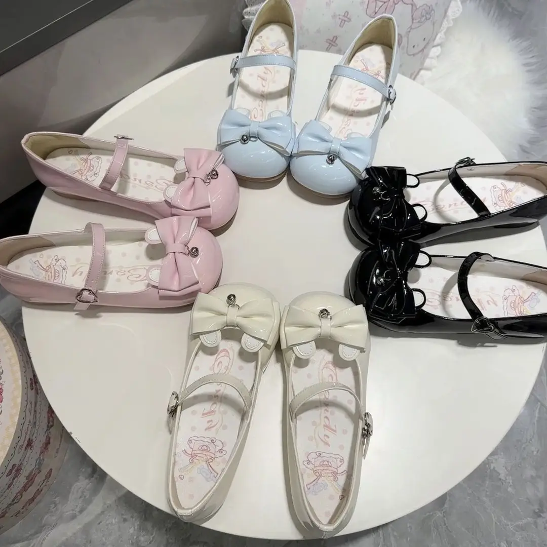 New Jk Lolita Mary Jane Leather Shoes, High-End Bow Bell Accessories, Fairy Lolita Shoes — feature 5