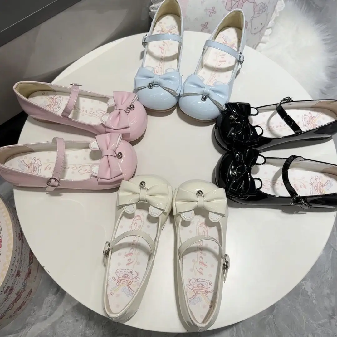 New Jk Lolita Mary Jane Leather Shoes, High-End Bow Bell Accessories, Fairy Lolita Shoes — feature 6