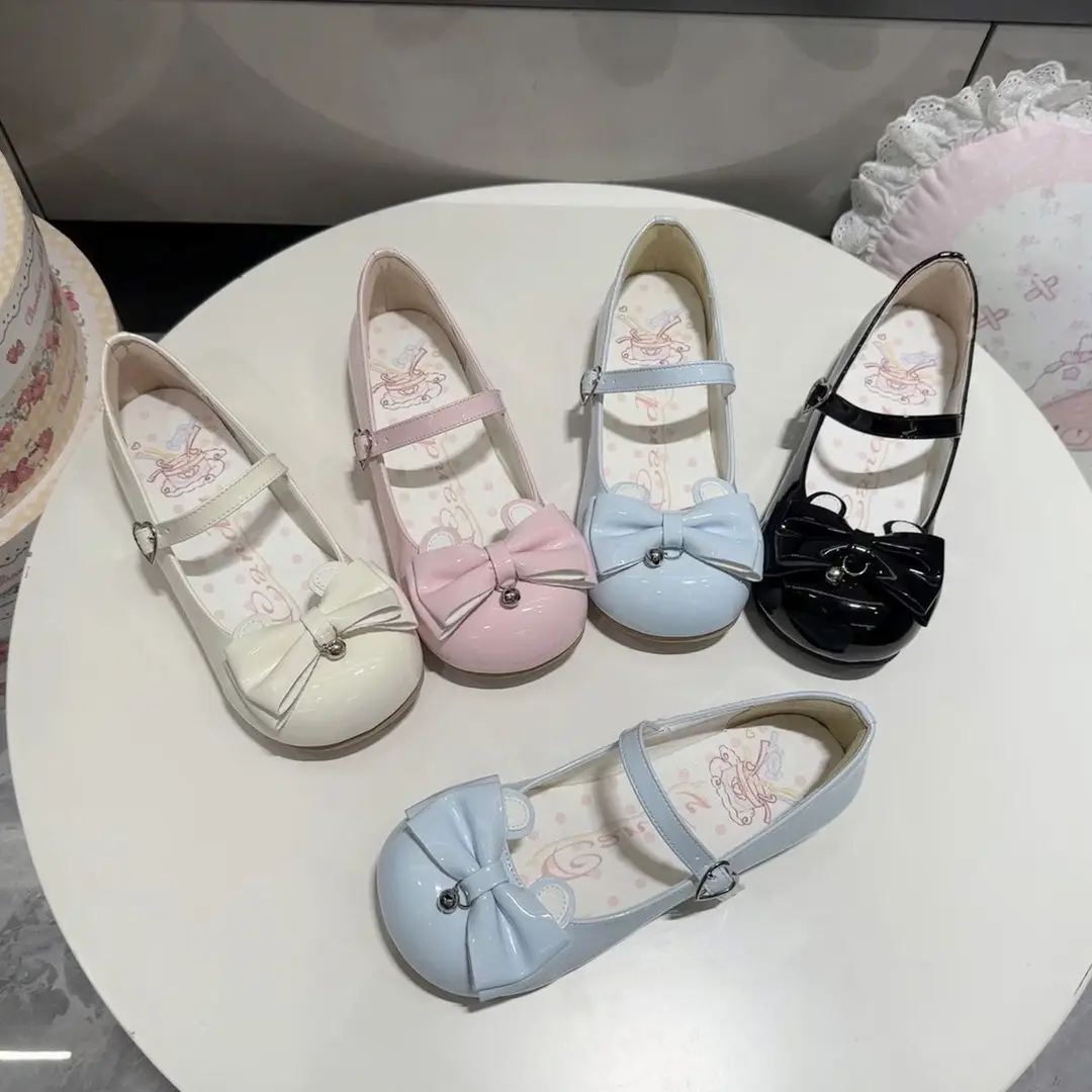 New Jk Lolita Mary Jane Leather Shoes, High-End Bow Bell Accessories, Fairy Lolita Shoes — feature 7