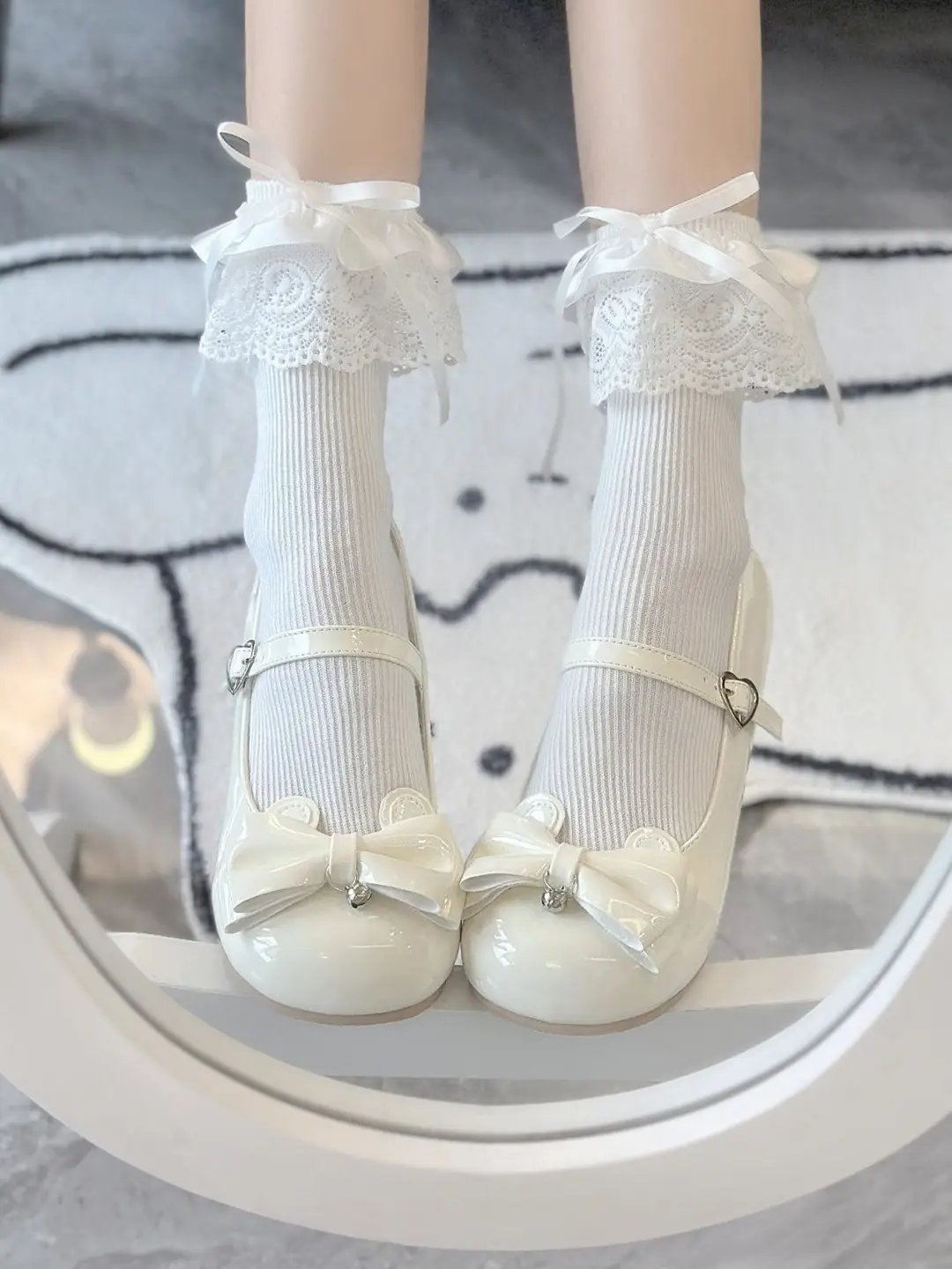 New Jk Lolita Mary Jane Leather Shoes, High-End Bow Bell Accessories, Fairy Lolita Shoes — feature 8