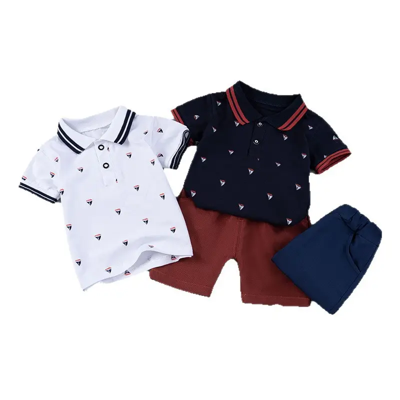 Boys Polo Short Suit Kids Summer Two Piece Set - Image 5
