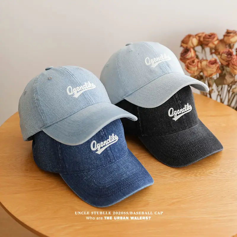 Vintage Denim Baseball Cap with Sunshade & Duckbill Cap - Image 5