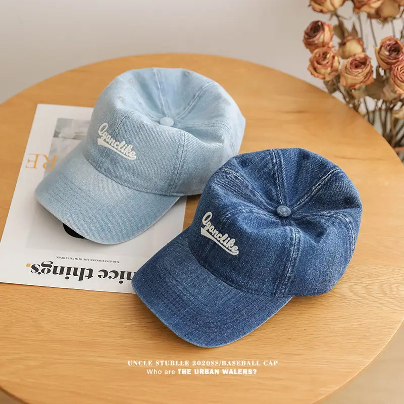 Vintage Denim Baseball Cap with Sunshade & Duckbill Cap - Image 7