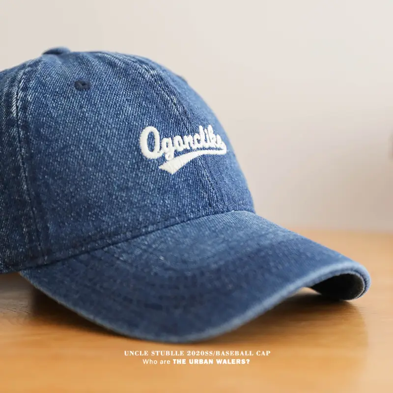Vintage Denim Baseball Cap with Sunshade & Duckbill Cap — feature 10