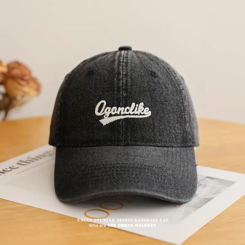 Vintage Denim Baseball Cap with Sunshade & Duckbill Cap — feature 12
