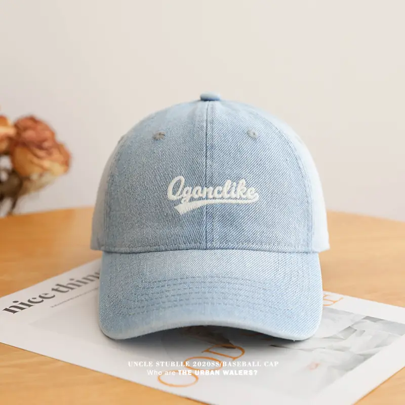 Vintage Denim Baseball Cap with Sunshade & Duckbill Cap — feature 5
