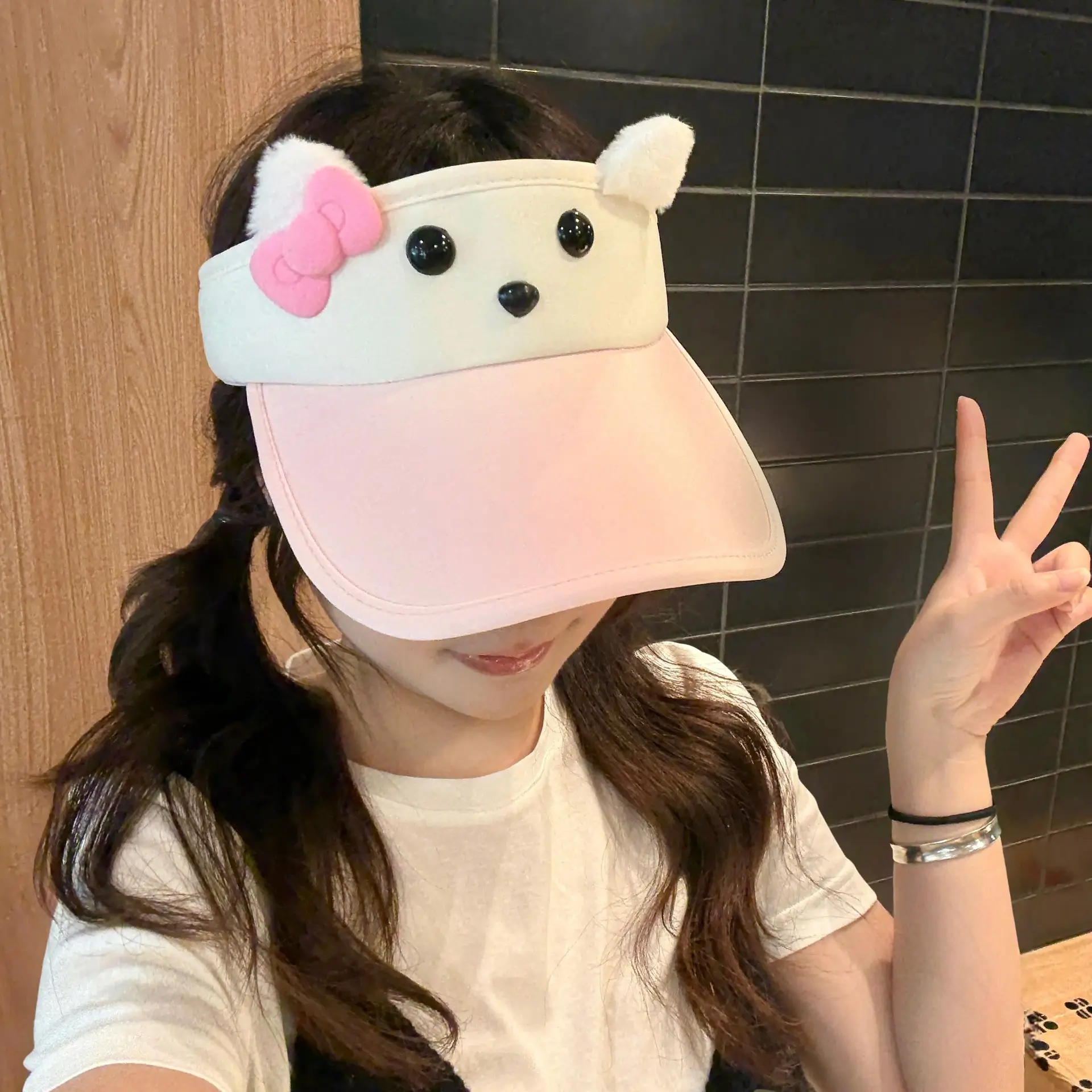 Cute Cartoon Sun Hat for Girls Light Blue Peaked Cap — feature 16