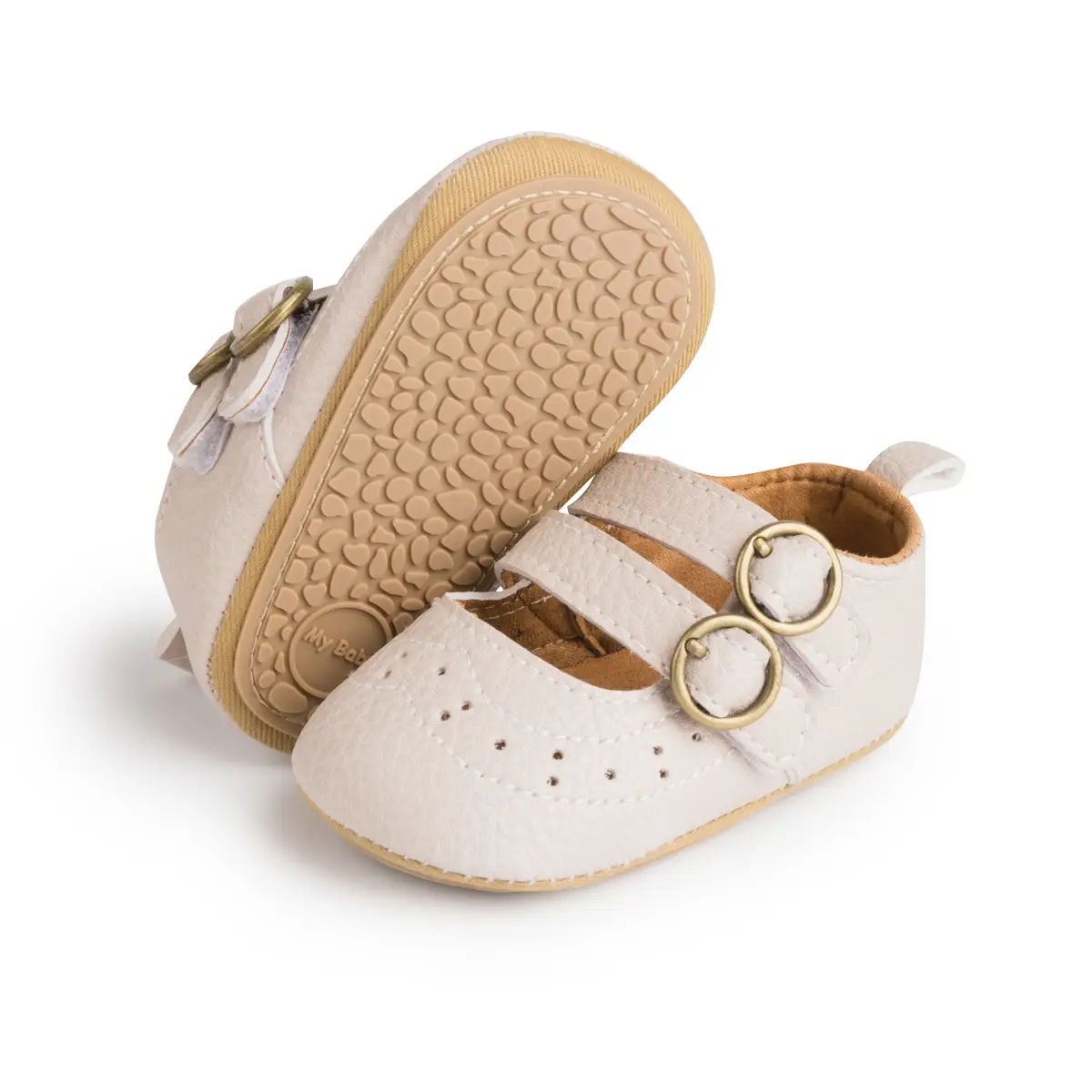 White PU Rubber Baby Shoes for Toddler Girls — feature 25
