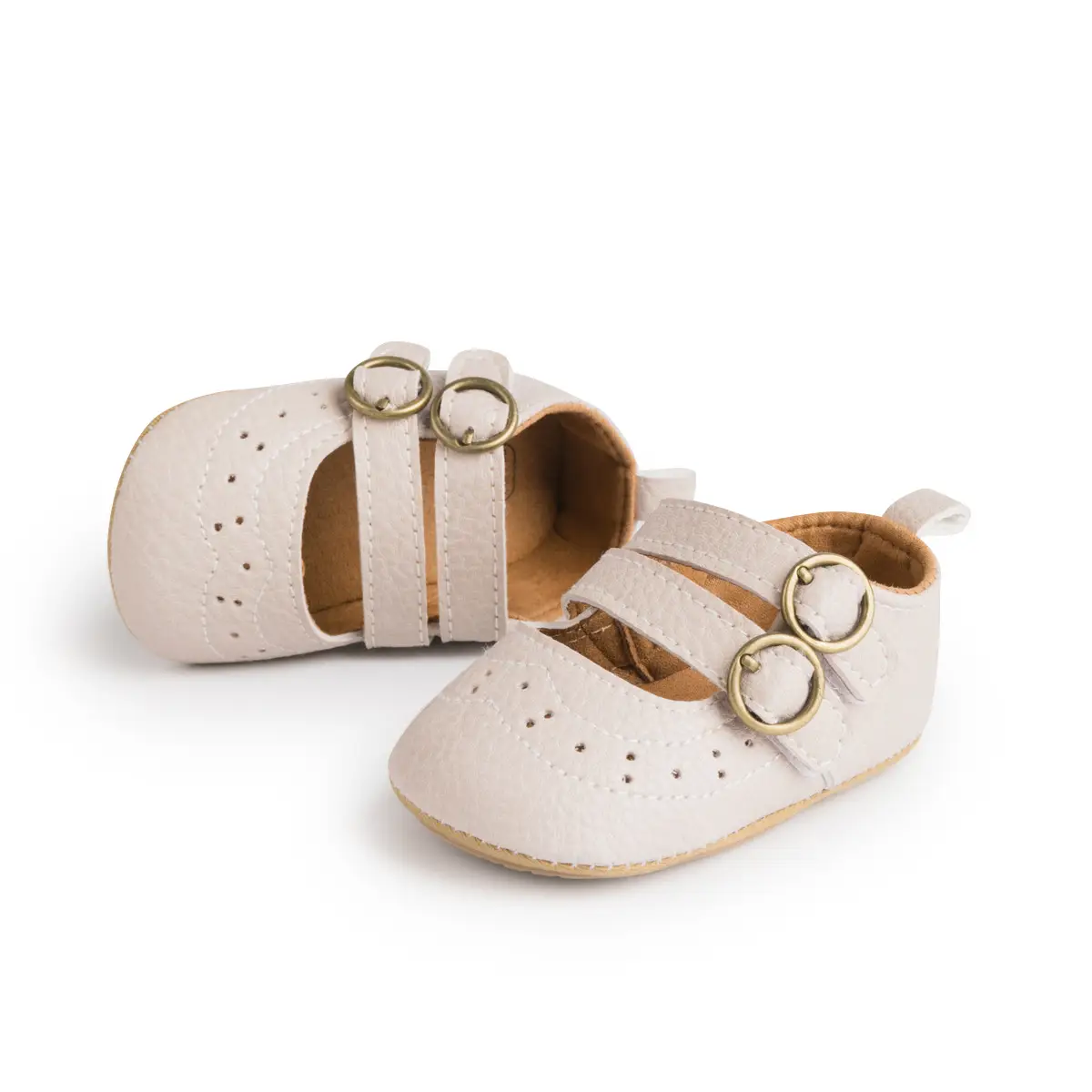 White PU Rubber Baby Shoes for Toddler Girls — feature 29
