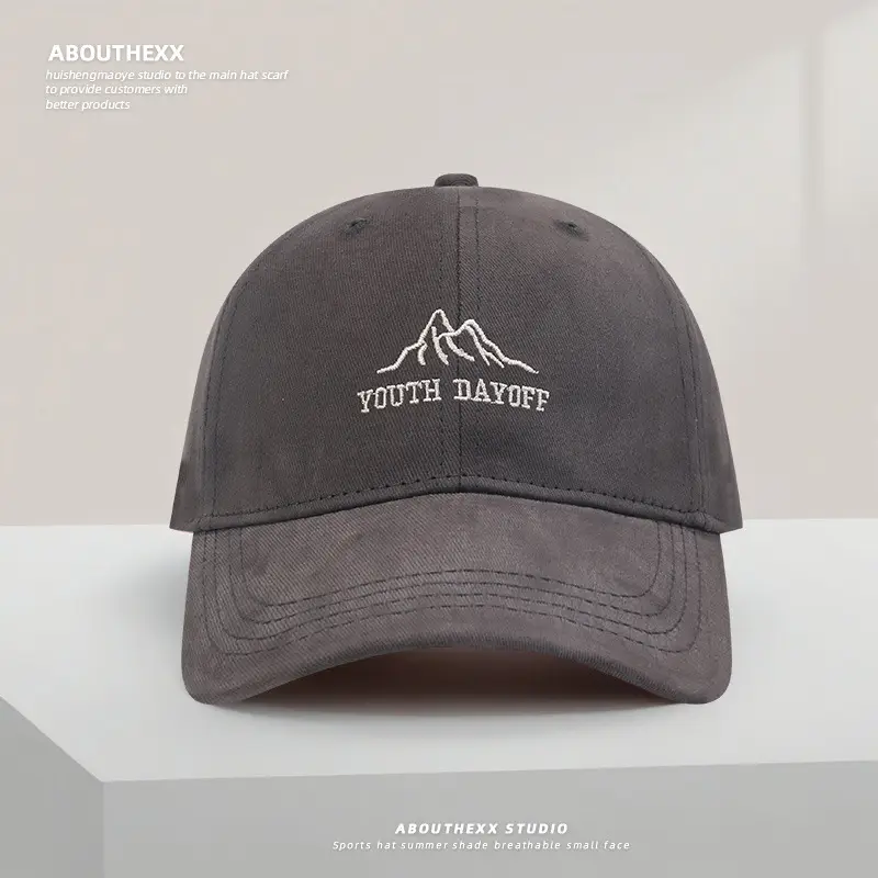 Women Letter Embroidered Baseball Cap Tan Large Head