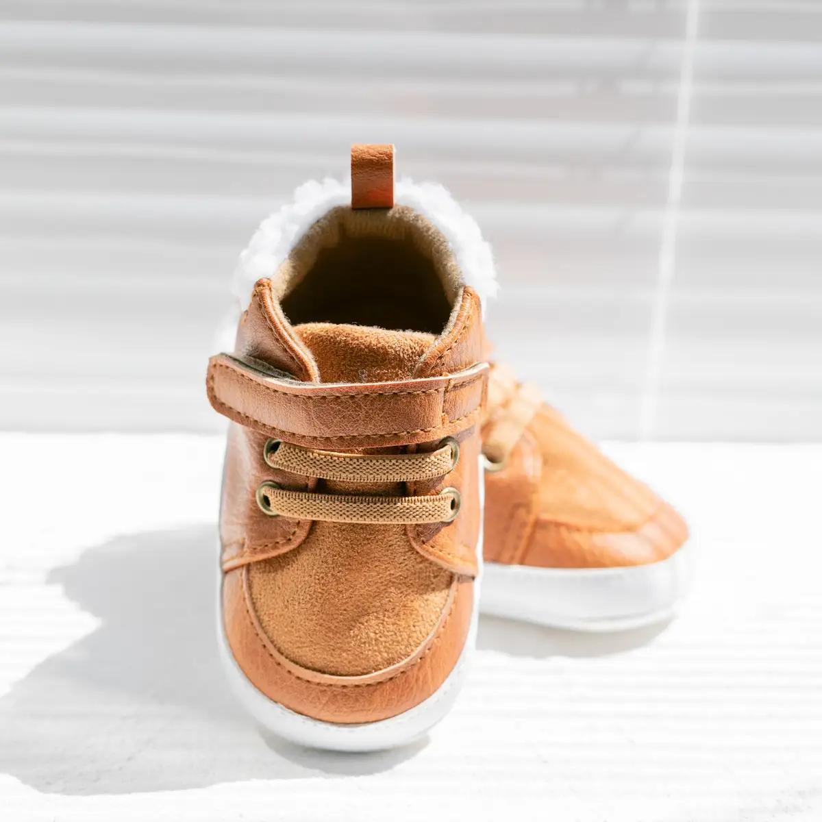 Fleece Lined Baby Shoes for Boys Winter Comfort