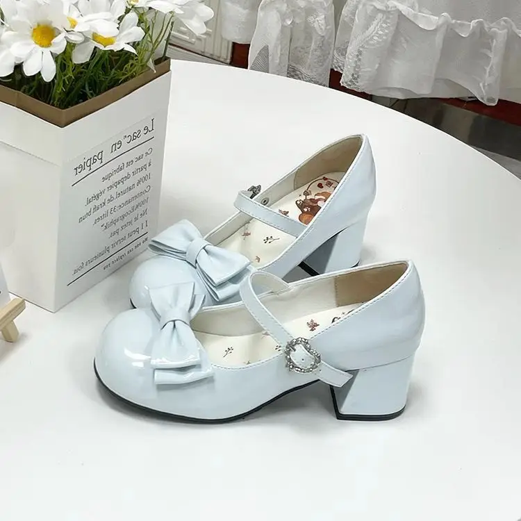 Mary Jane Slip-On Small Leather Shoes Jk Uniform Flats British Style Loafers for Women 2025 Bow Lolita — feature 15