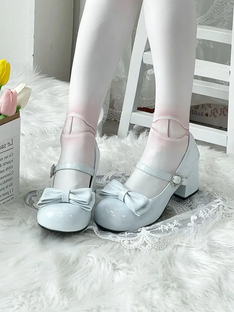 Mary Jane Slip-On Small Leather Shoes Jk Uniform Flats British Style Loafers for Women 2025 Bow Lolita — feature 16