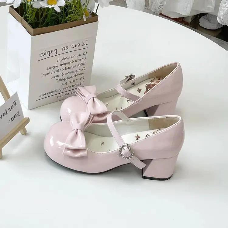 Mary Jane Slip-On Small Leather Shoes Jk Uniform Flats British Style Loafers for Women 2025 Bow Lolita — feature 17