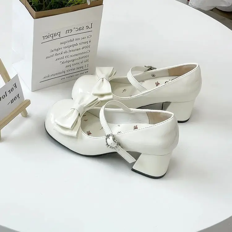 Mary Jane Slip-On Small Leather Shoes Jk Uniform Flats British Style Loafers for Women 2025 Bow Lolita — feature 19