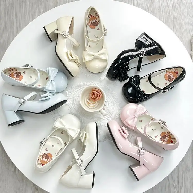 Mary Jane Slip-On Small Leather Shoes Jk Uniform Flats British Style Loafers for Women 2025 Bow Lolita — feature 2