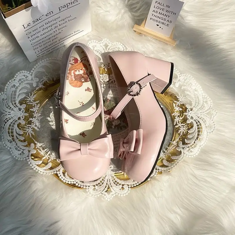 Mary Jane Slip-On Small Leather Shoes Jk Uniform Flats British Style Loafers for Women 2025 Bow Lolita - Image 3