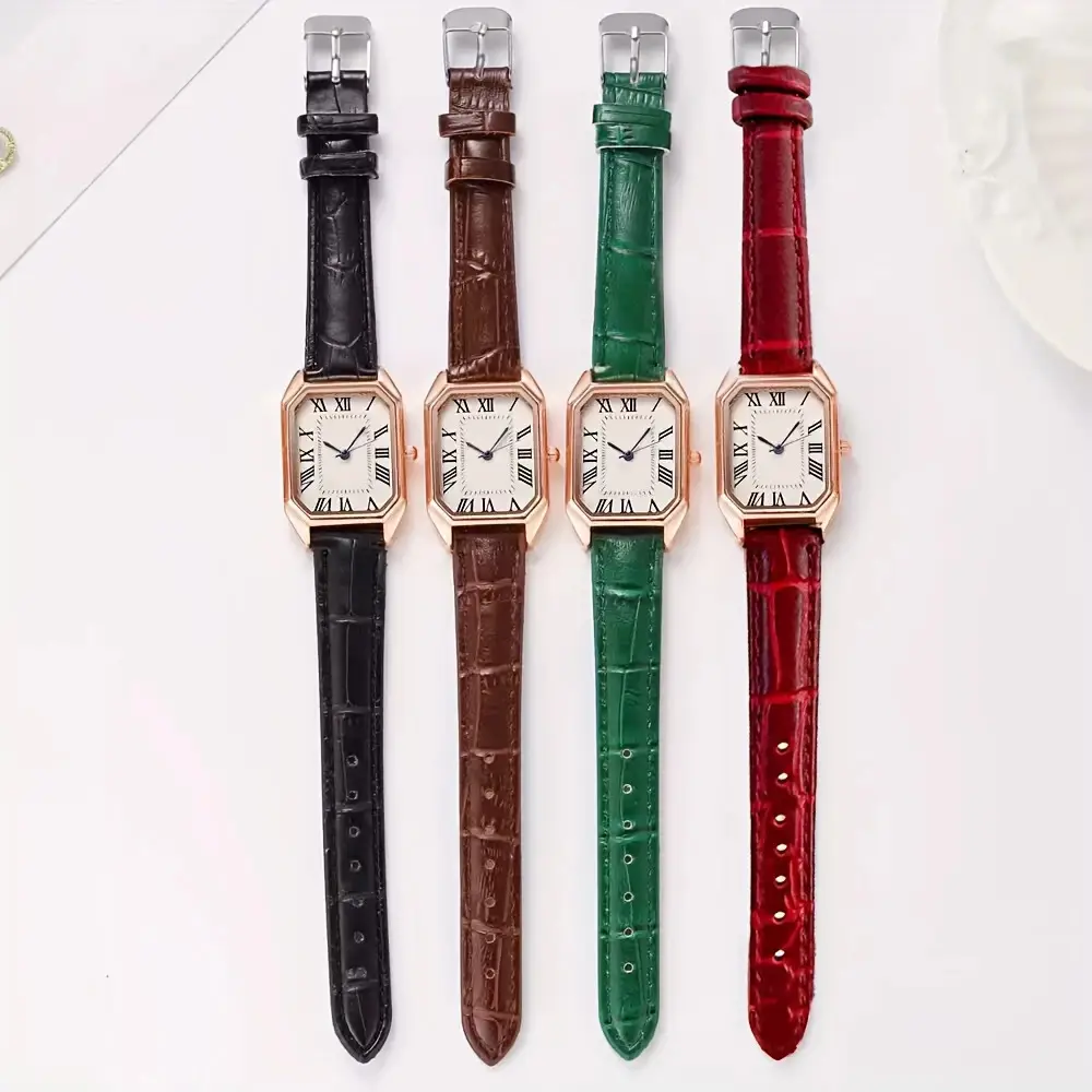 Manufacturer Spot Wholesale Watch Belt Fashion Light Luxury Quartz Watch Roman Scale Niche Square Women's Watch Women — feature 5