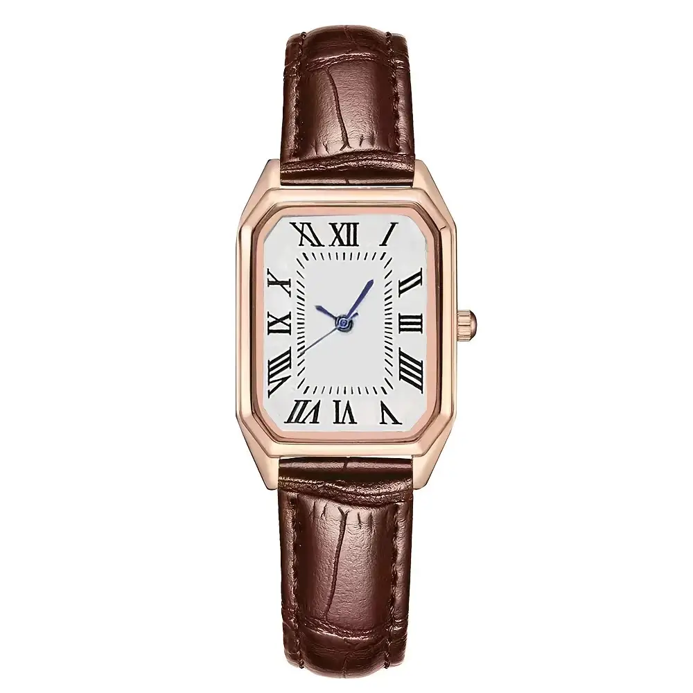 Manufacturer Spot Wholesale Watch Belt Fashion Light Luxury Quartz Watch Roman Scale Niche Square Women's Watch Women