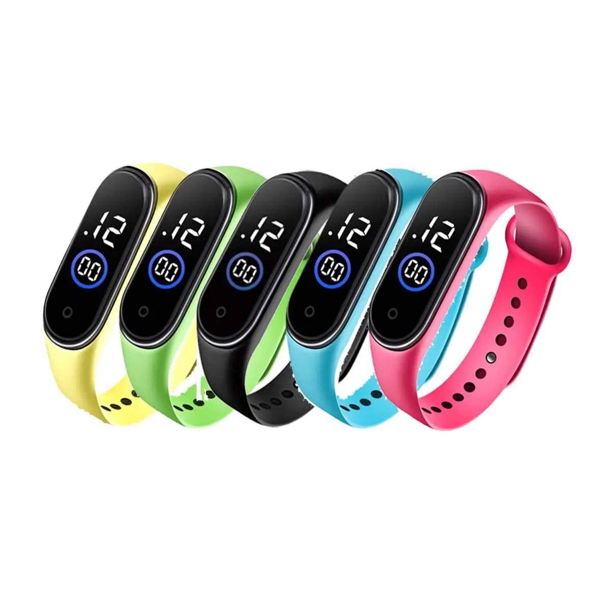 Tinted Digital Fitness Watch with Silicone Band — feature 1