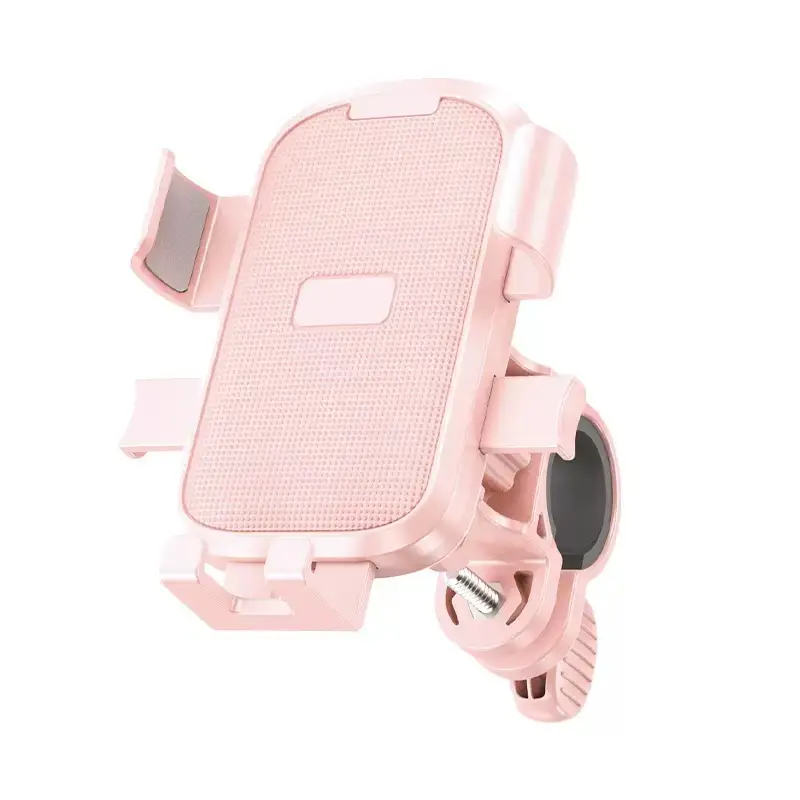 Electric Bike Mobile Phone Holder Pink & Green with Cute Bear Design