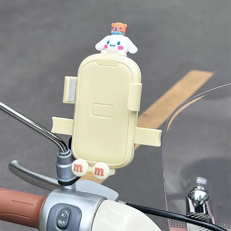 Electric Bike Mobile Phone Holder Pink & Green with Cute Bear Design