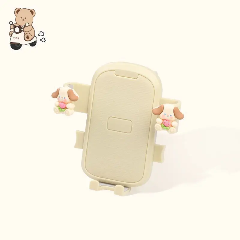 Electric Bike Mobile Phone Holder Pink & Green with Cute Bear Design