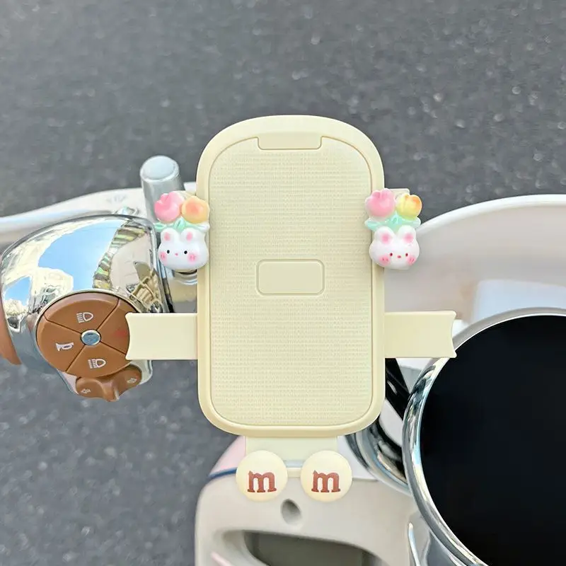 Electric Bike Mobile Phone Holder Pink & Green with Cute Bear Design