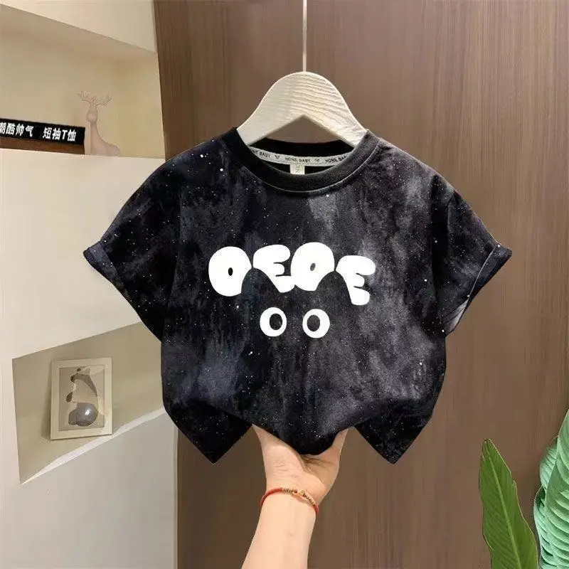 Boys Black Fleece Graphic T-Shirt Medium Large Summer 2025 — feature 5