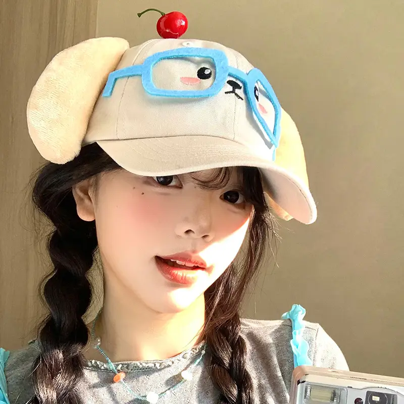 Sweet Cartoon Glasses Cap for Women 2025 - Image 3