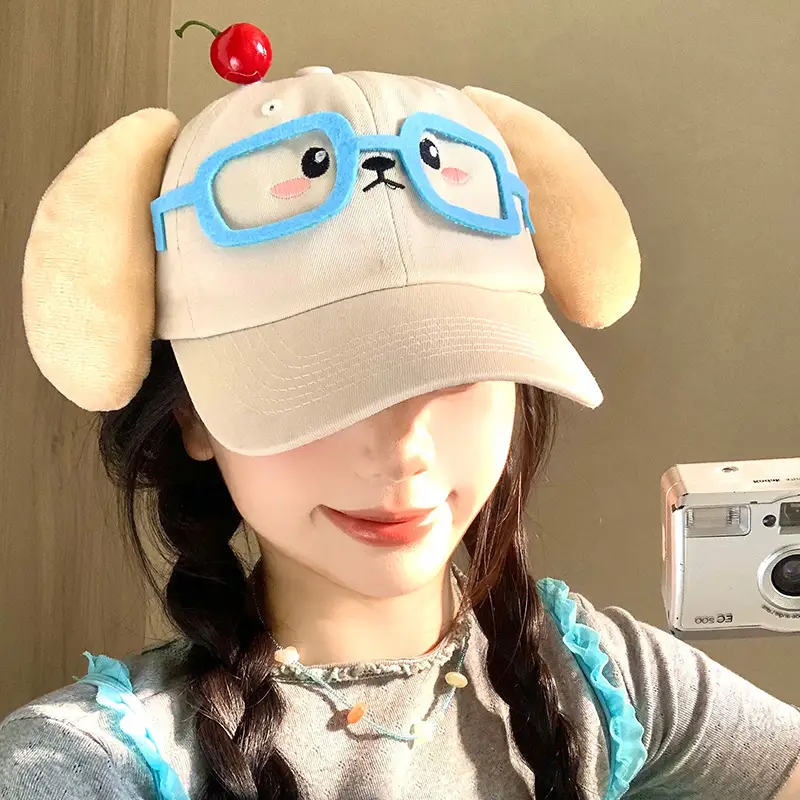 Sweet Cartoon Glasses Cap for Women 2025 - Image 4