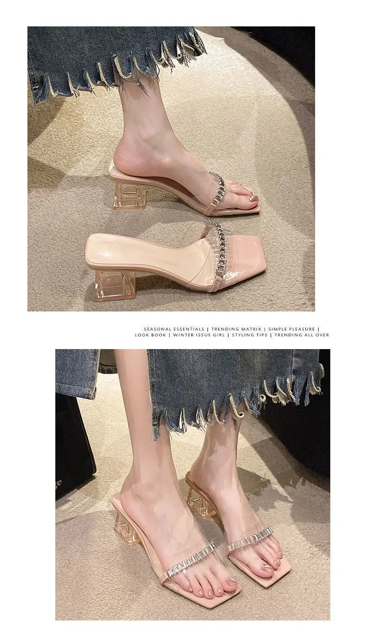 2025 Rhinestone High-Heel Transparent Slippers for Women — feature 3