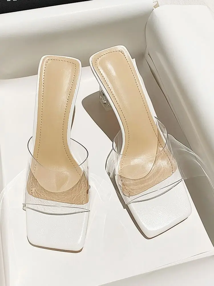 Transparent Crystal High Heel Sandals for Women Spring Summer — feature 5