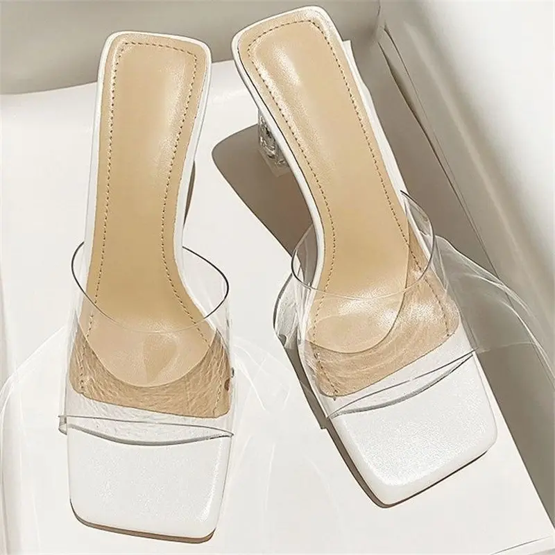 Transparent Crystal High Heel Sandals for Women Spring Summer - Image 2