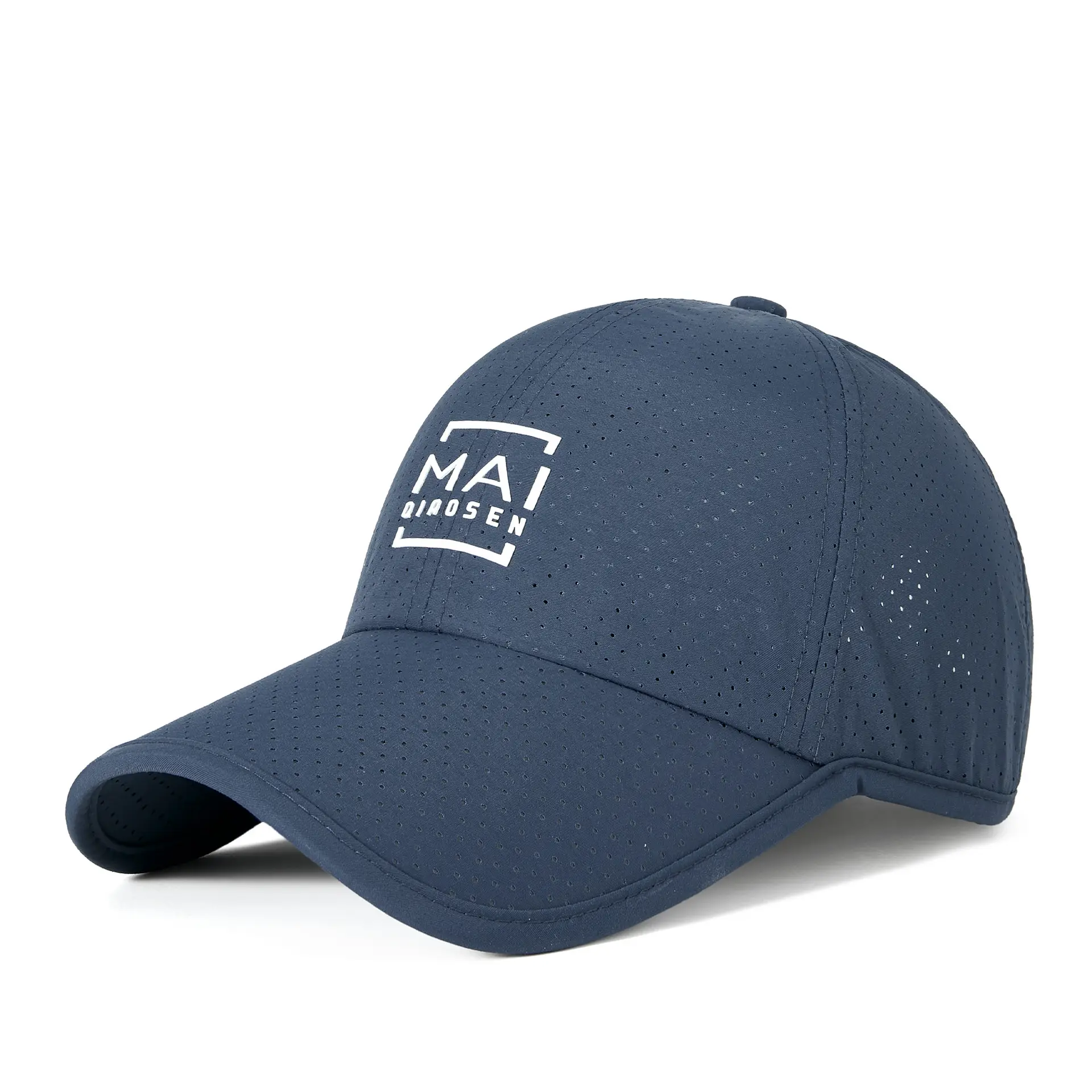 Men Casual Mesh Sun Hat Grey Peaked Cap