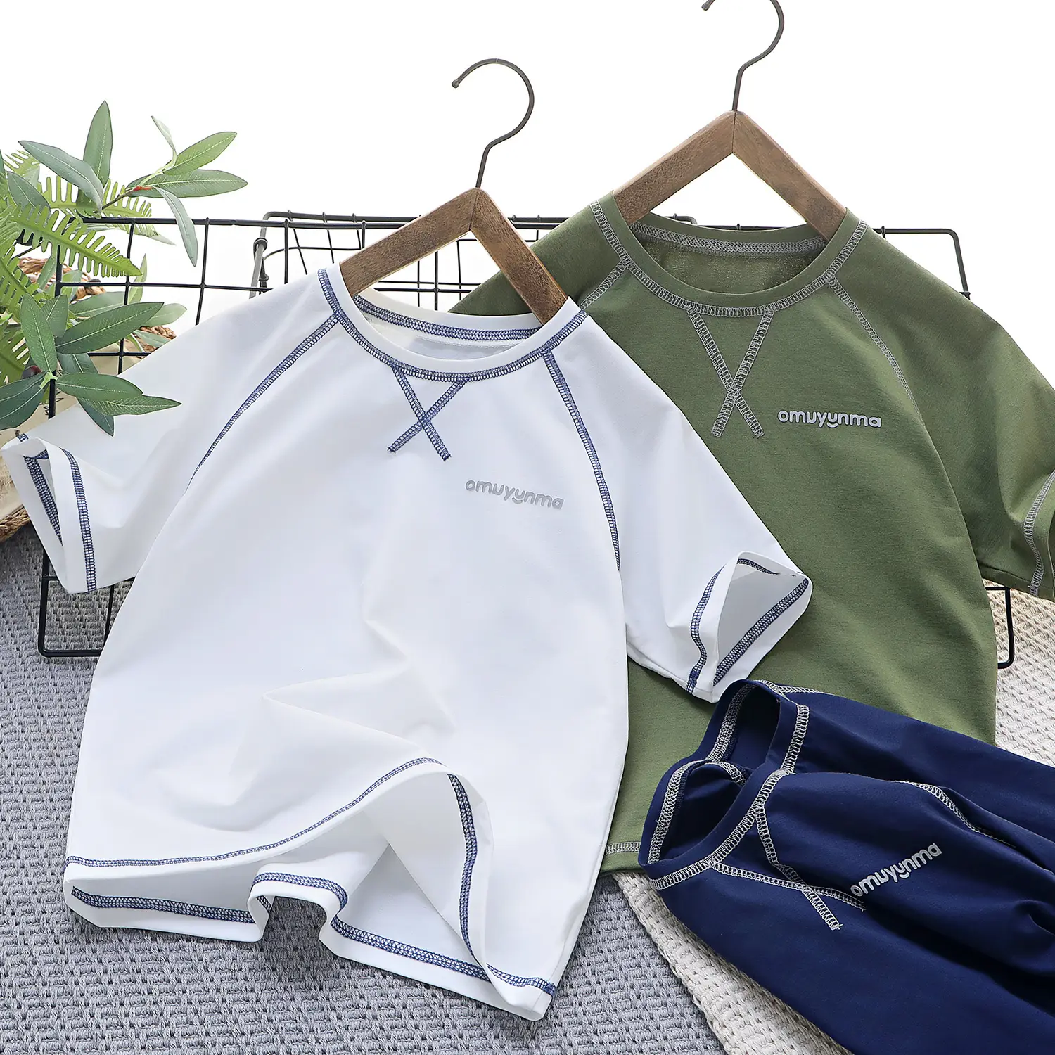Special Qingdao Boys Summer Hemp Silk T-Shirt Medium Large - Image 5