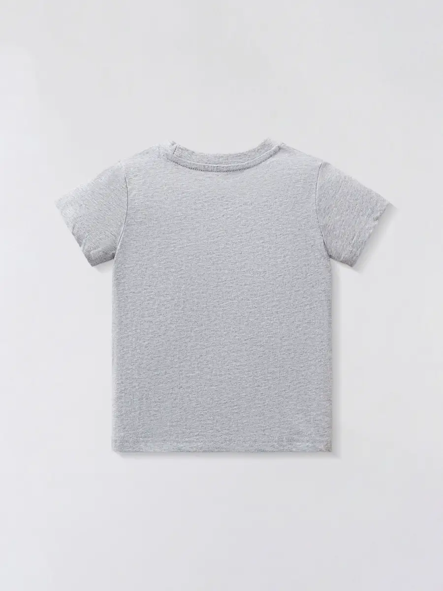 Boys Cartoon Dragon T-Shirt Grey 2025 Summer