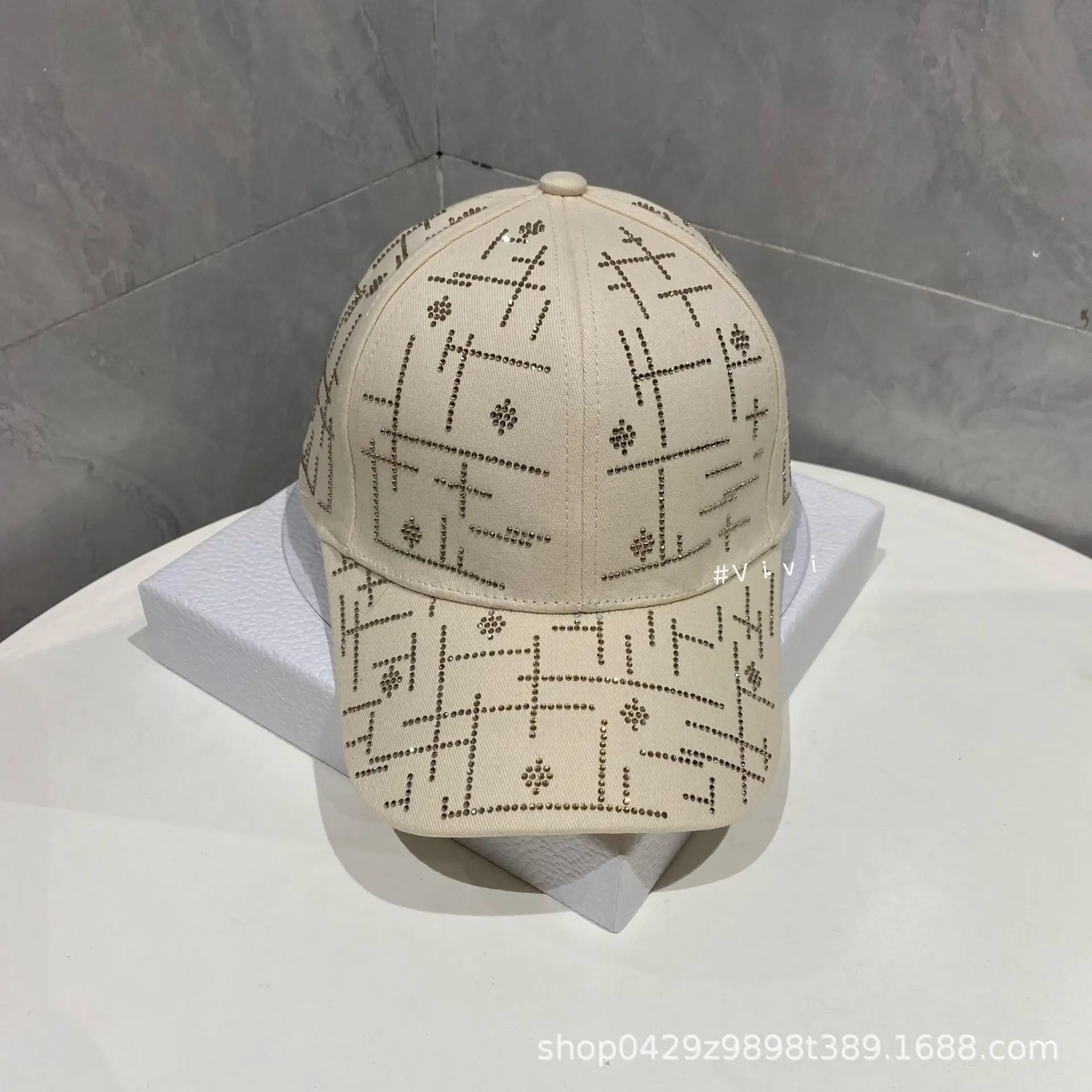 Korean Style Full-Letter Rhinestone Baseball Cap Women Spring Summer - Image 7