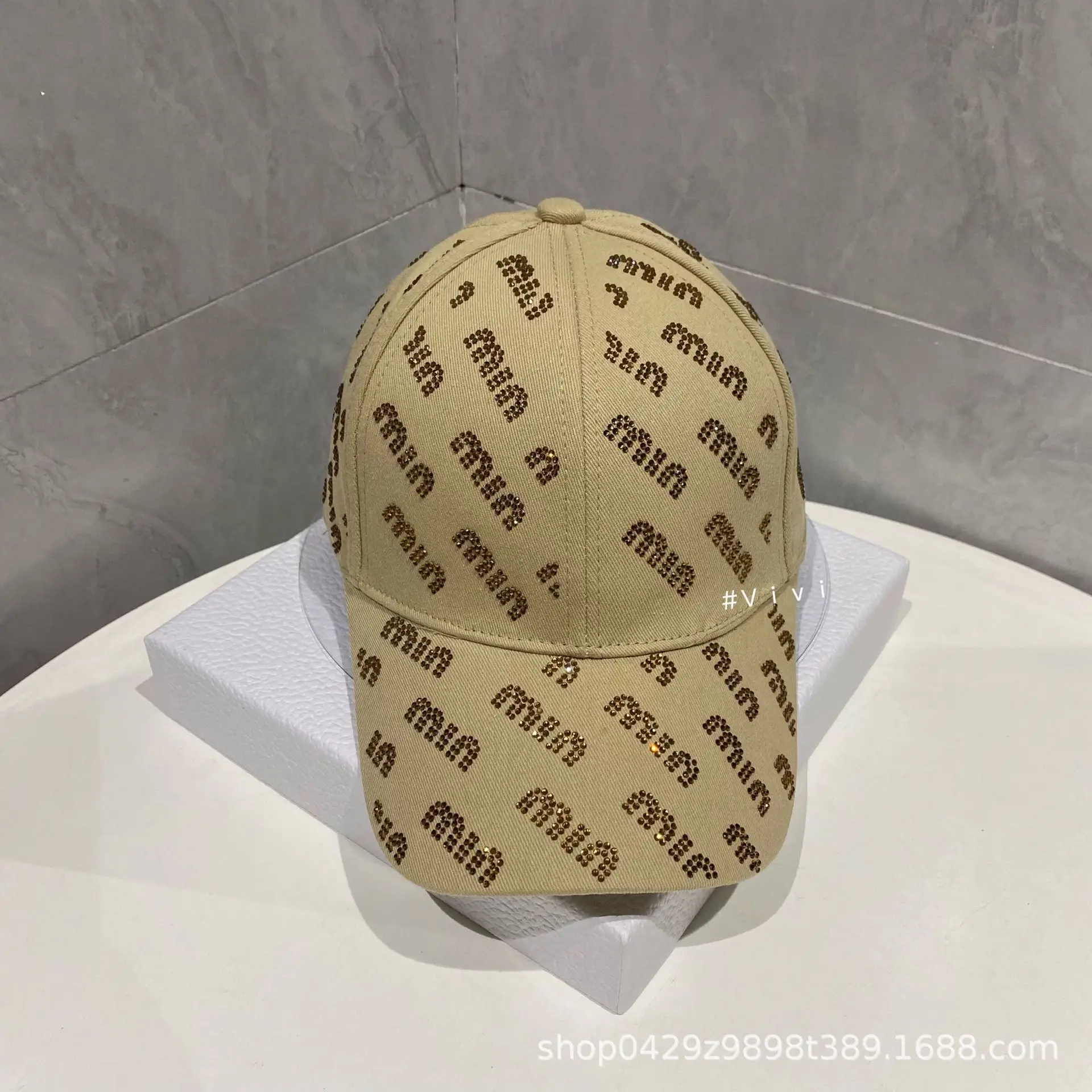 Korean Style Full-Letter Rhinestone Baseball Cap Women Spring Summer - Image 3