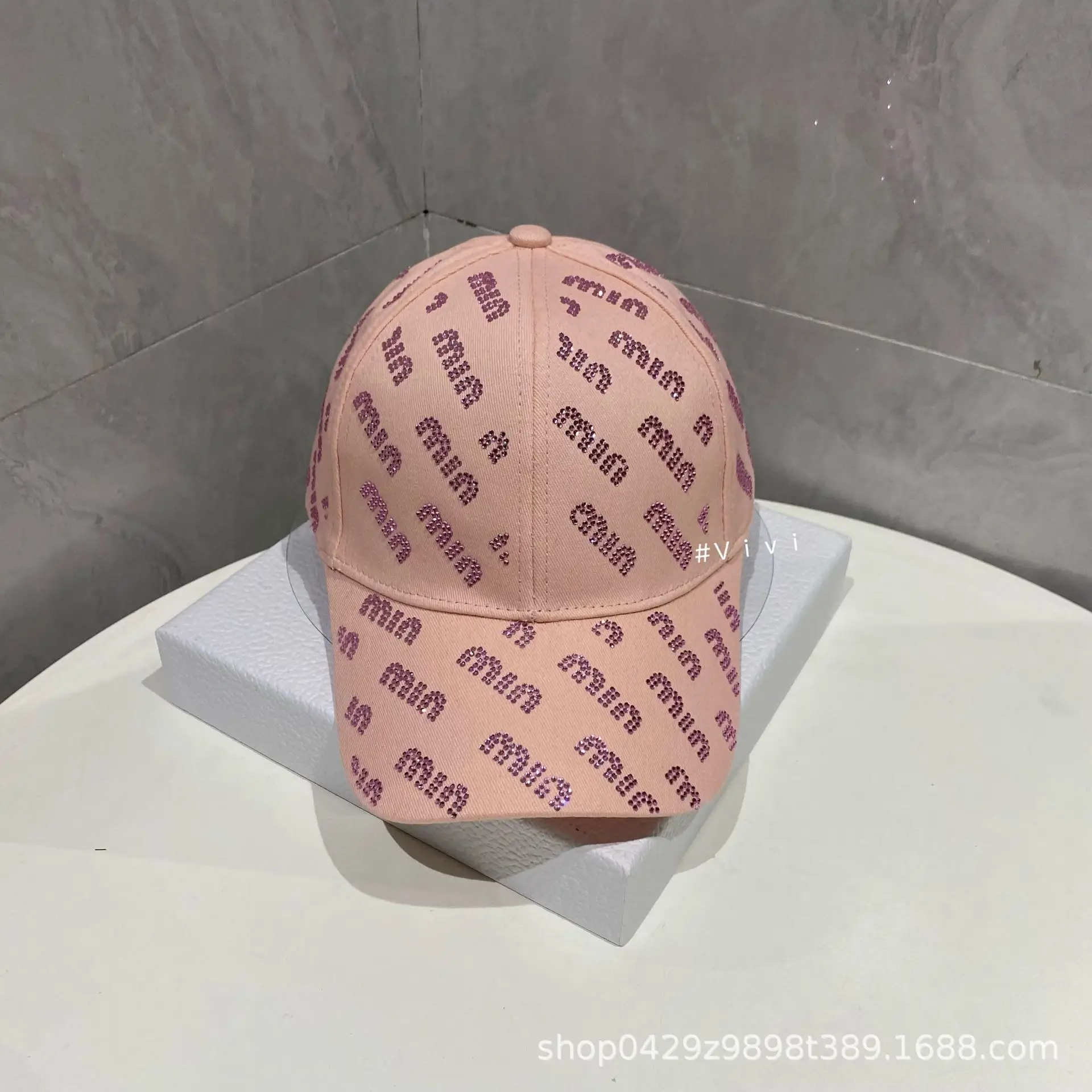 Korean Style Full-Letter Rhinestone Baseball Cap Women Spring Summer - Image 4