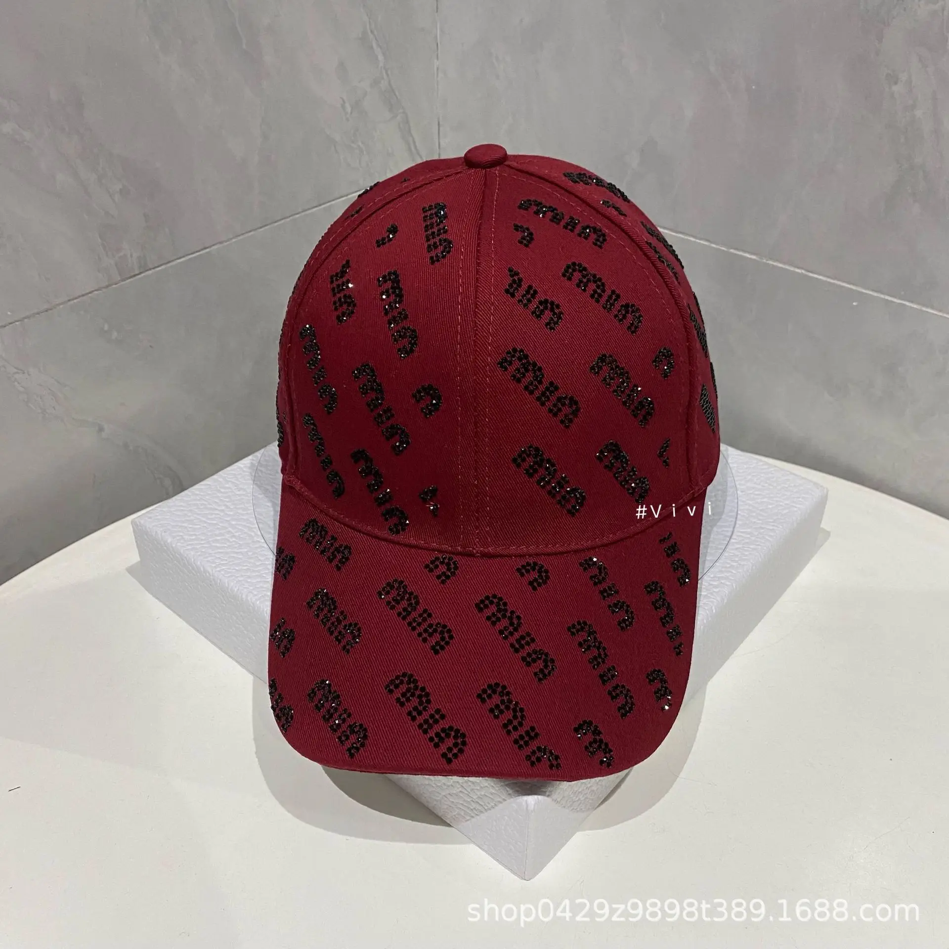 Korean Style Full-Letter Rhinestone Baseball Cap Women Spring Summer - Image 5