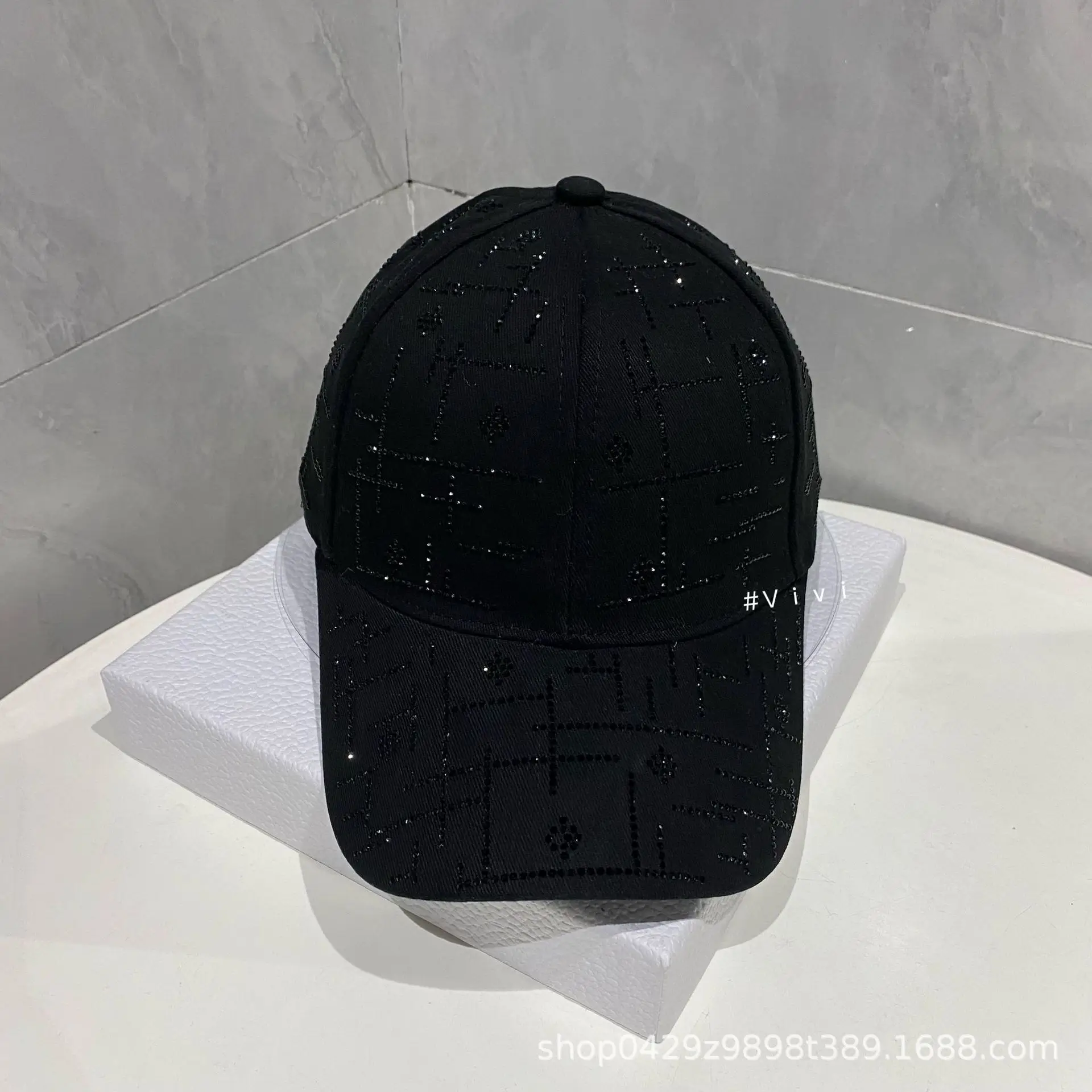 Korean Style Full-Letter Rhinestone Baseball Cap Women Spring Summer - Image 6