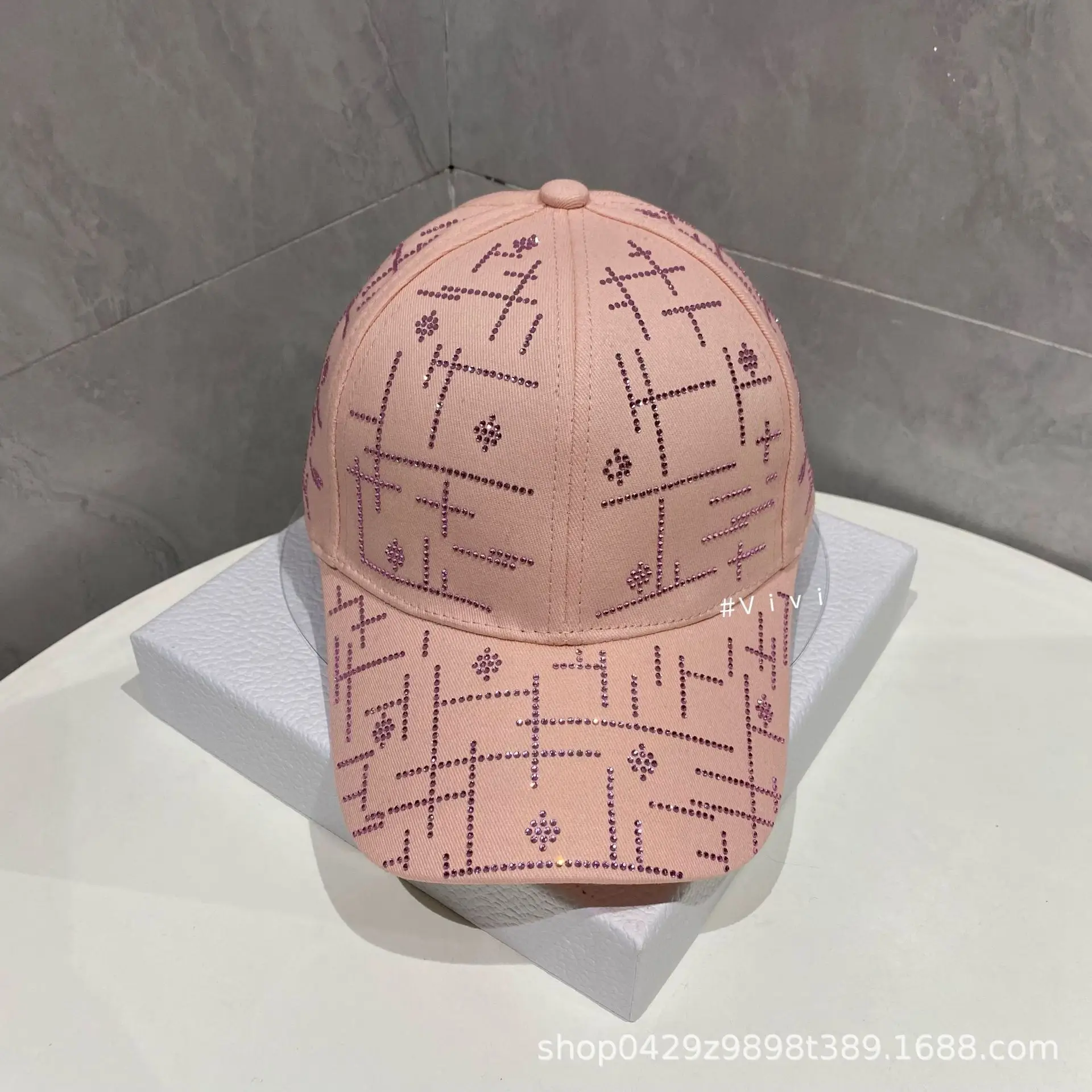 Korean Style Full-Letter Rhinestone Baseball Cap Women Spring Summer - Image 8