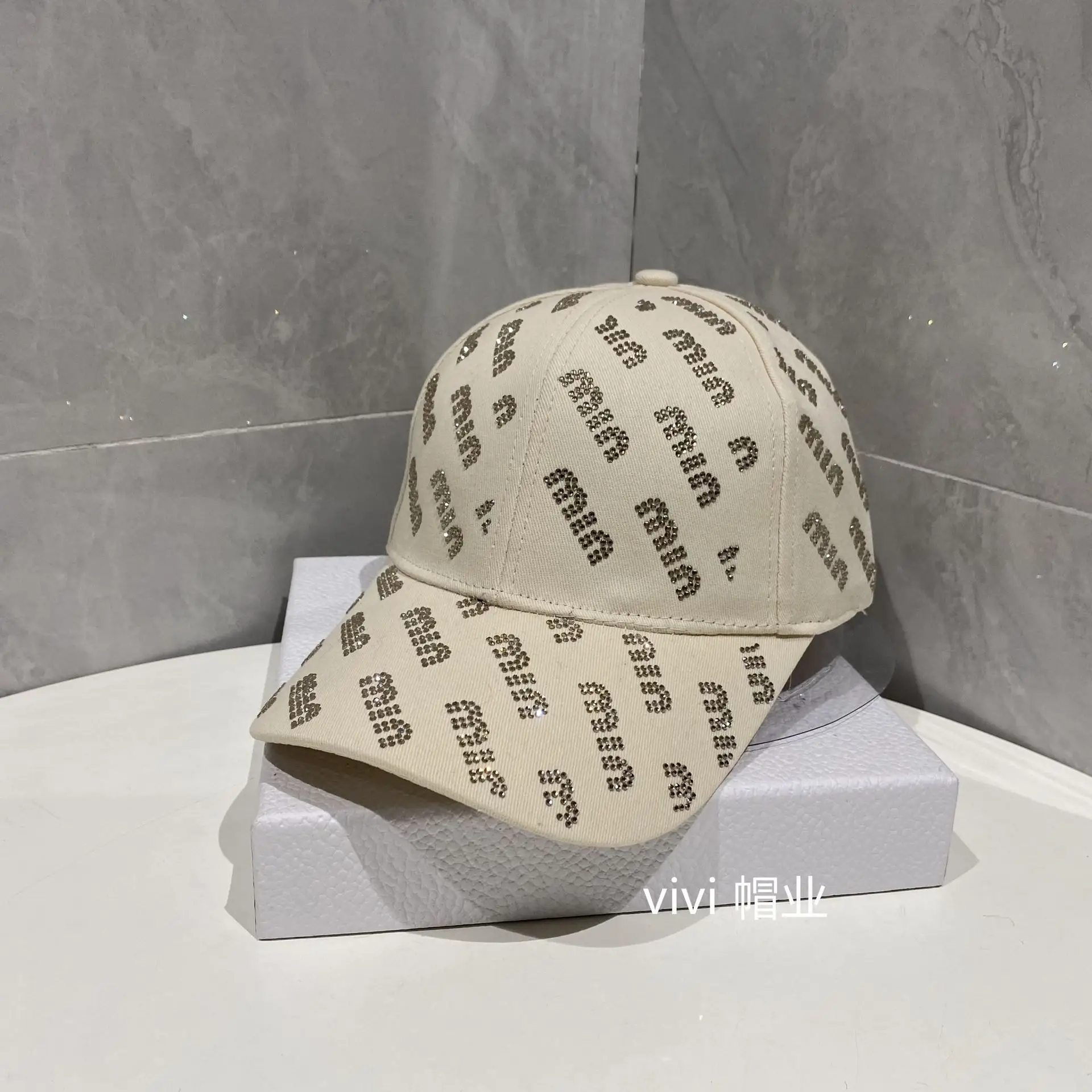 Korean Style Full-Letter Rhinestone Baseball Cap Women Spring Summer - Image 9