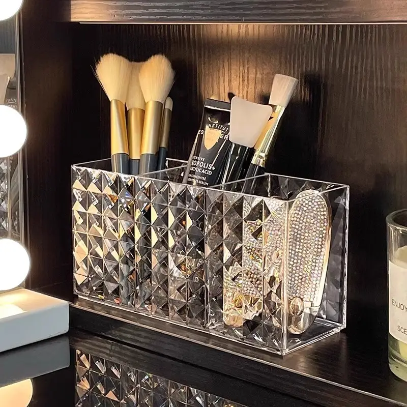 Transparent Acrylic Makeup Brush & Eyeliner Organizer - Image 3