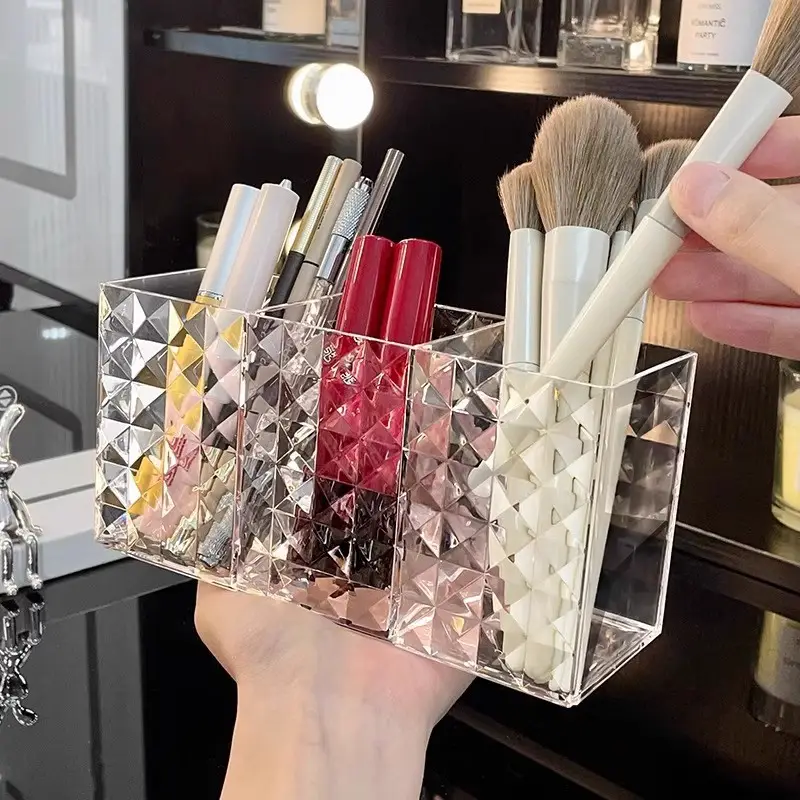 Transparent Acrylic Makeup Brush & Eyeliner Organizer - Image 5