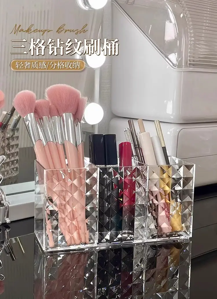 Transparent Acrylic Makeup Brush & Eyeliner Organizer — feature 2
